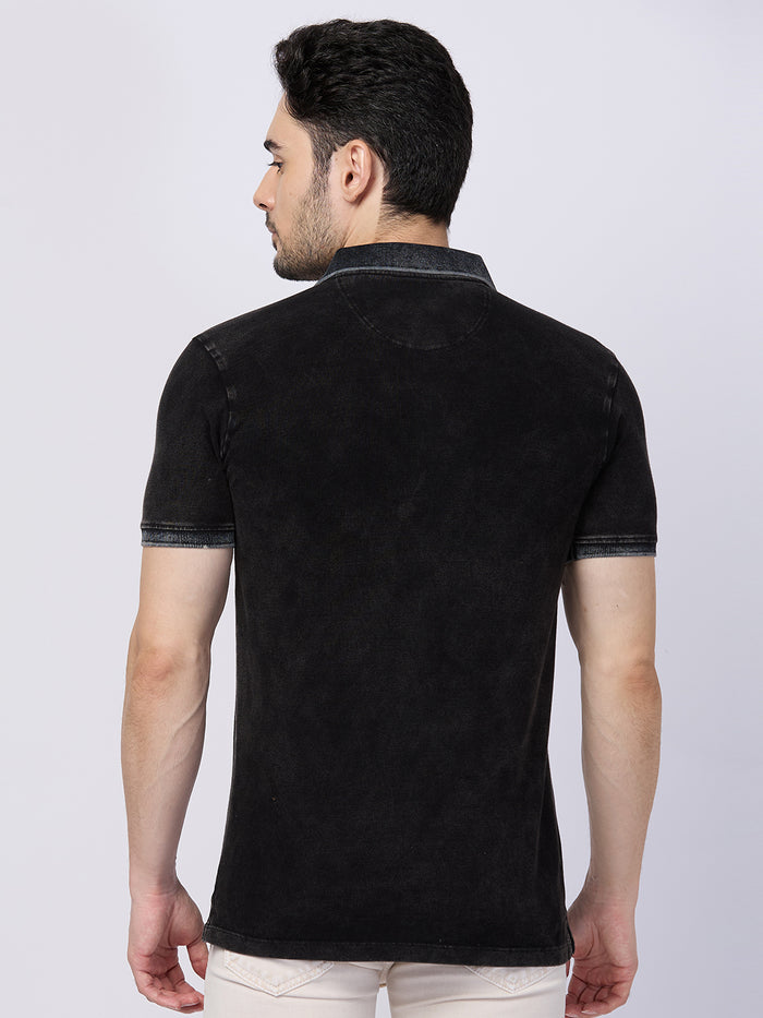 Killer Men Black Printed Slim Fit T-Shirts