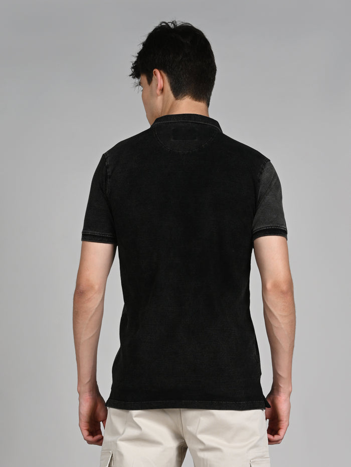 Killer Men Black Solid Slim Fit T-Shirts