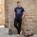 Killer Men Blue Printed Slim Fit T-Shirts