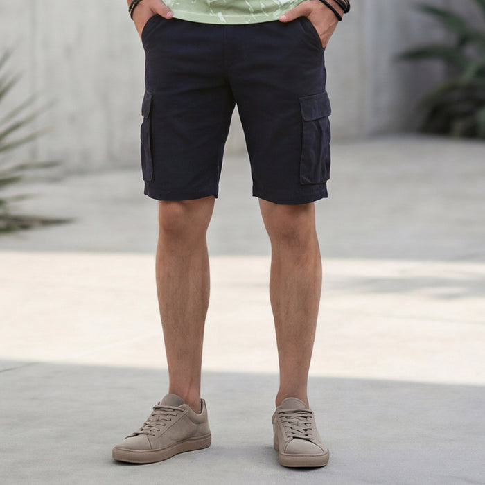 Killer Men Blue Solid Shorts