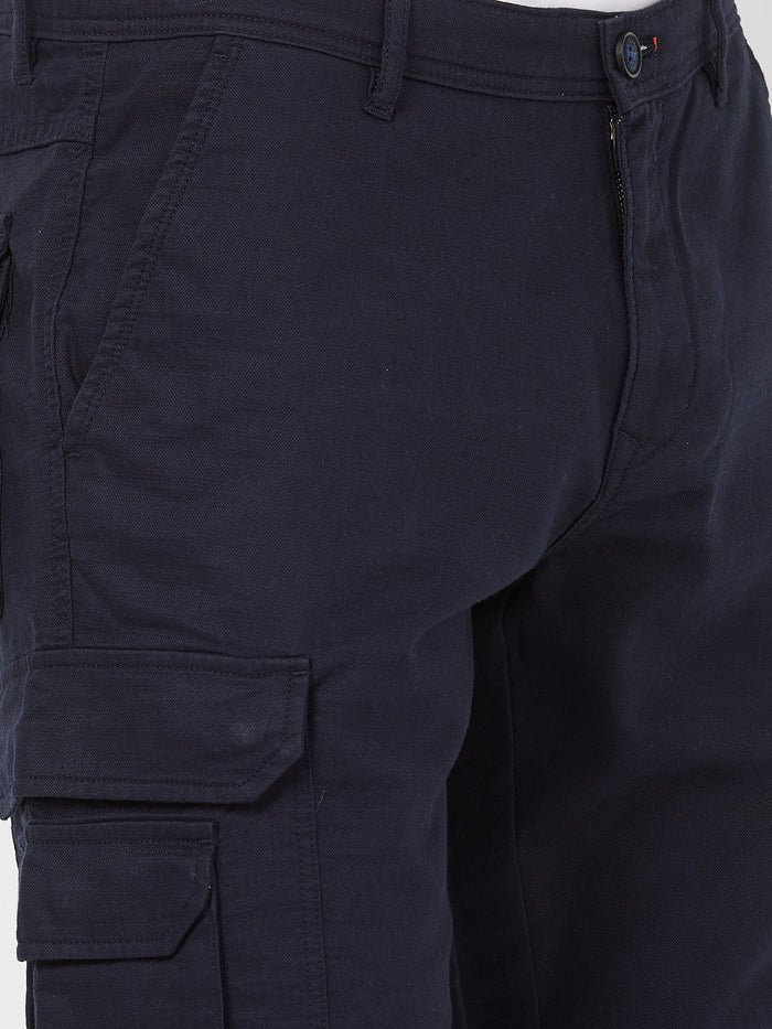 Killer Men Blue Solid Shorts