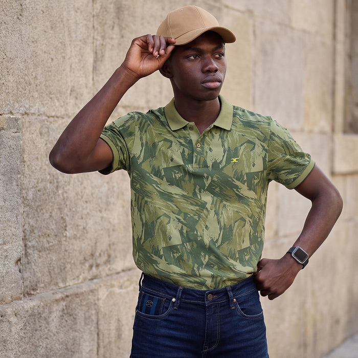 Killer Men Green Printed Slim Fit T-Shirts