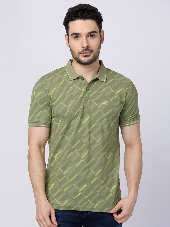 Killer Men Green Printed Slim Fit T-Shirts