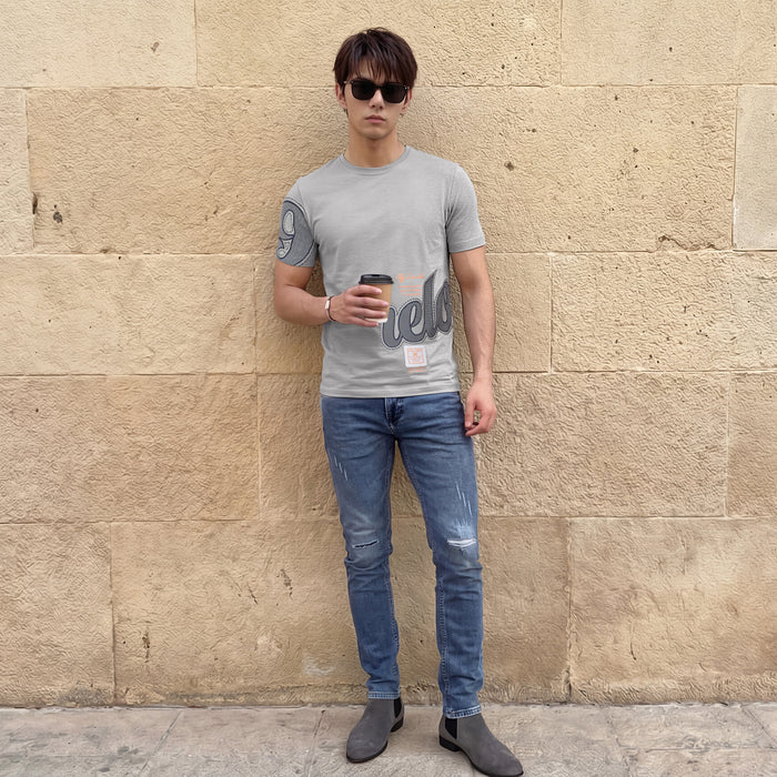 Killer Men Grey Printed Round Neck T-Shirts