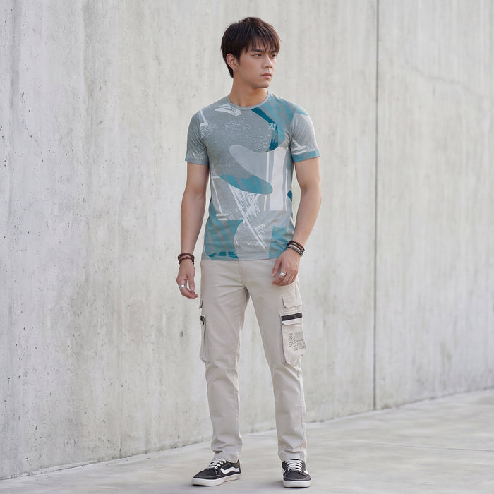 Killer Men Grey Printed Slim Fit T-Shirts