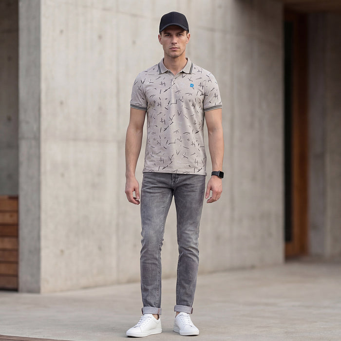 Killer Men Grey Printed Slim Fit T-Shirts