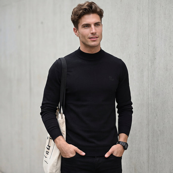 Killer Men High Neck Black Sweaters