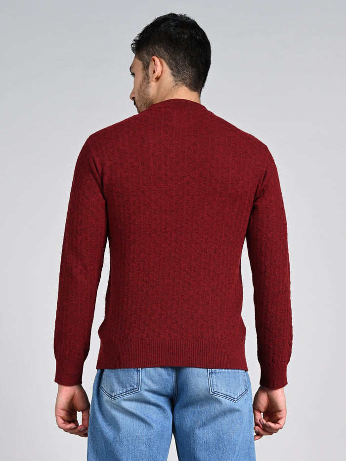 Killer Men High Neck Wine Sweaters