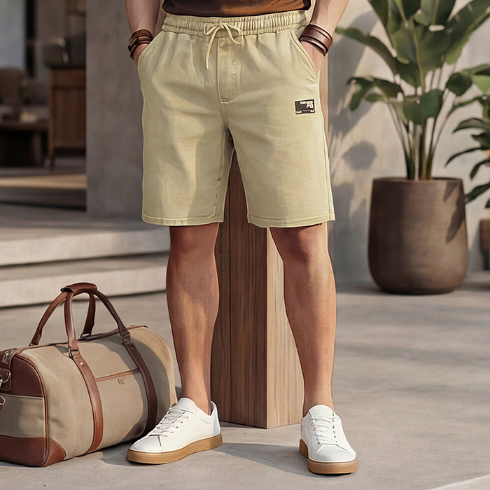 Killer Men Khaki Solid Shorts