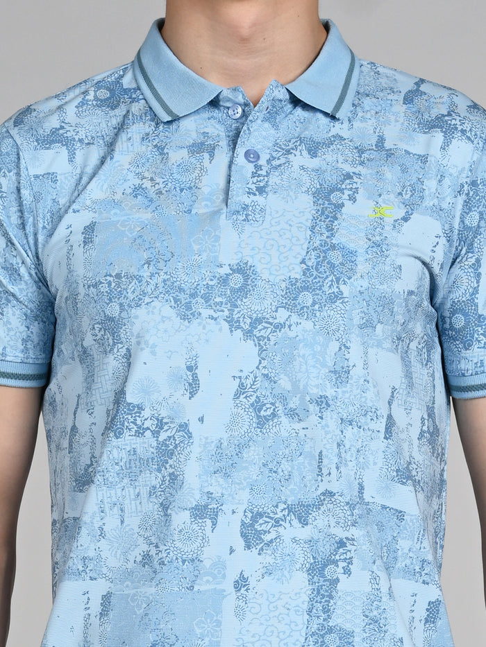 Killer Men Light Blue Printed Slim Fit T-Shirt