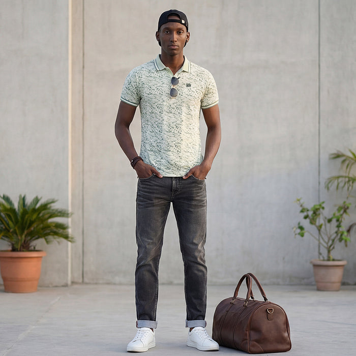Killer Men Light Green Printed Slim Fit T-Shirt