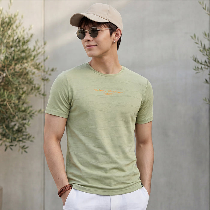 Killer Men Light Green Printed Slim Fit T-Shirts