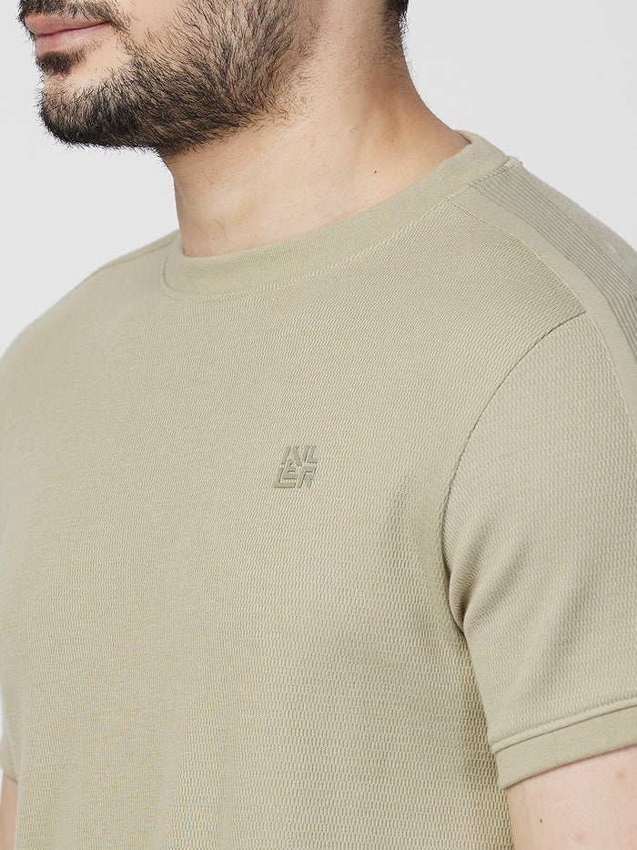 Killer Men Light Green Printed Slim Fit T-Shirts
