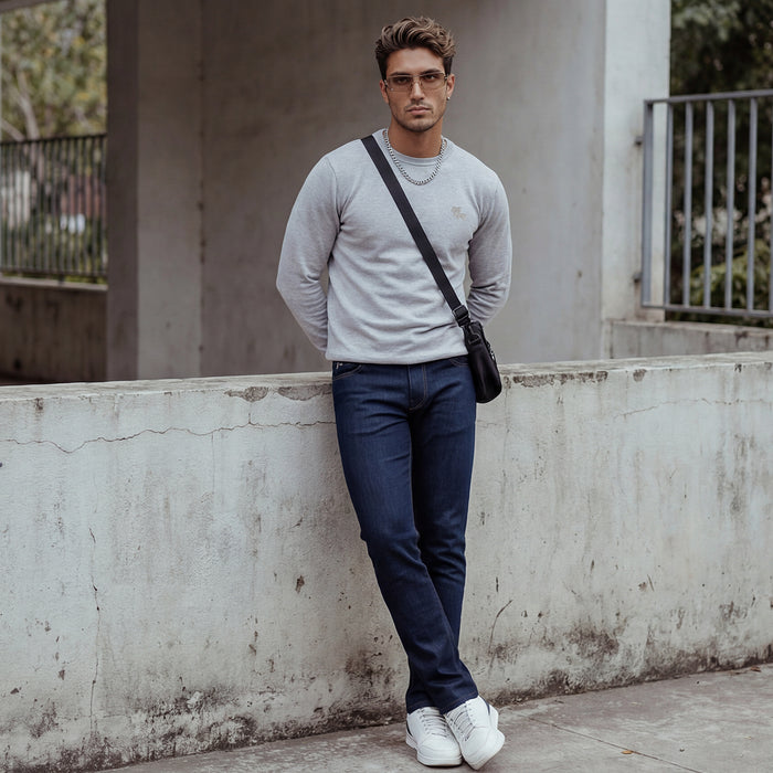 Killer Men Light Grey Flat Knits
