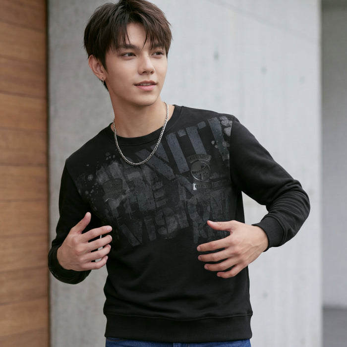 Killer Men Olive Printed Sweat Shirts