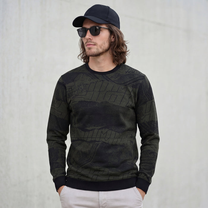 Killer Men Olive Slim Fit T-T-Shirts