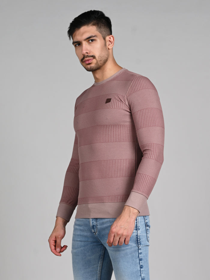 Killer Men Pink Printed Slim Fit T-Shirts