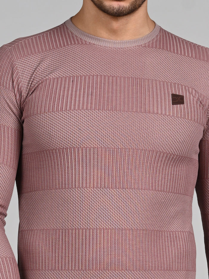 Killer Men Pink Printed Slim Fit T-Shirts