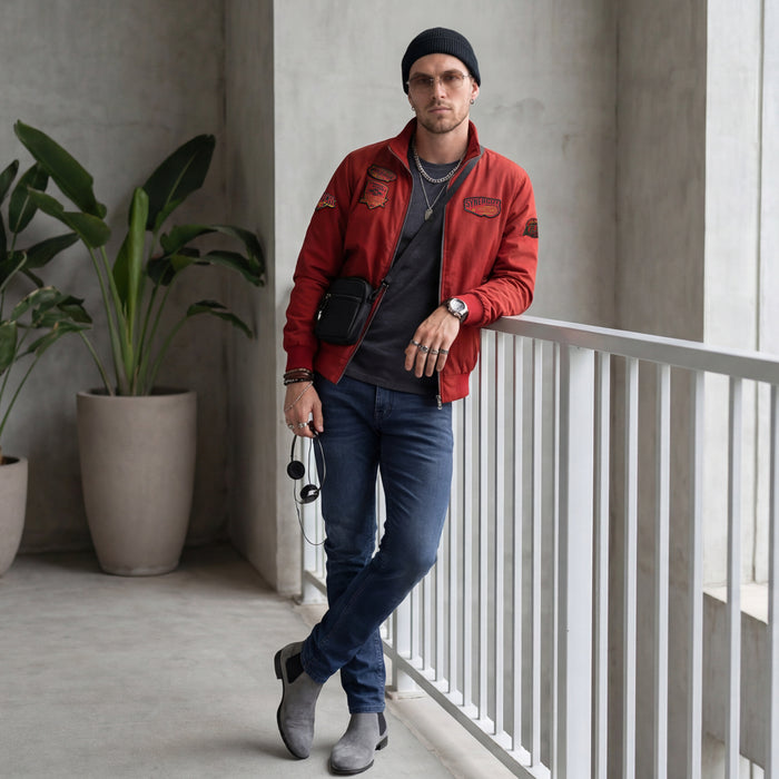Killer Men Red Polo Neck Jackets