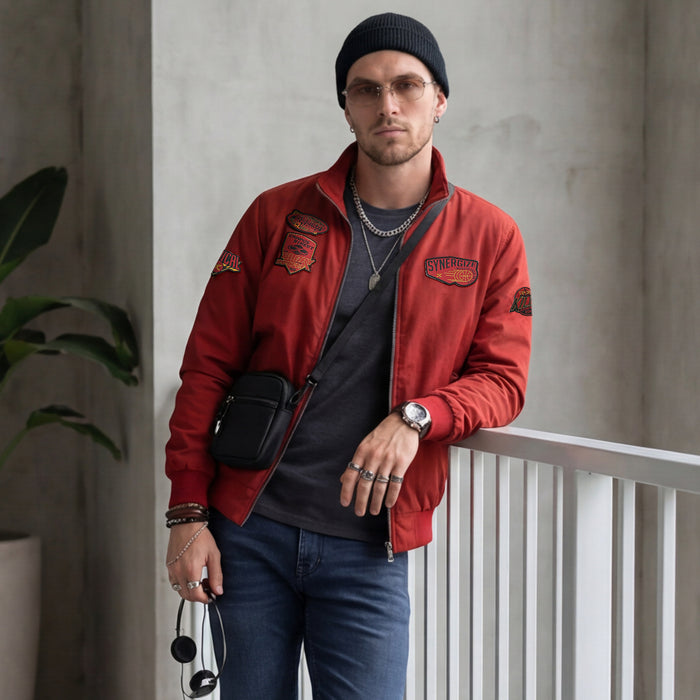 Killer Men Red Polo Neck Jackets