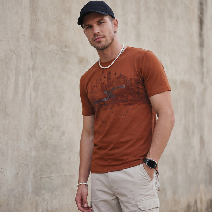 Killer Men Rust Printed Slim Fit T-Shirt