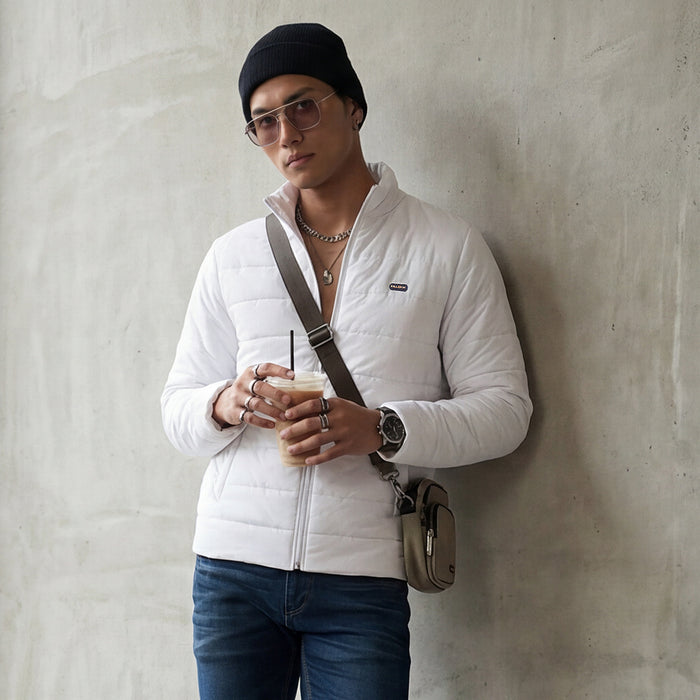 Killer Men White High Neck Jackets