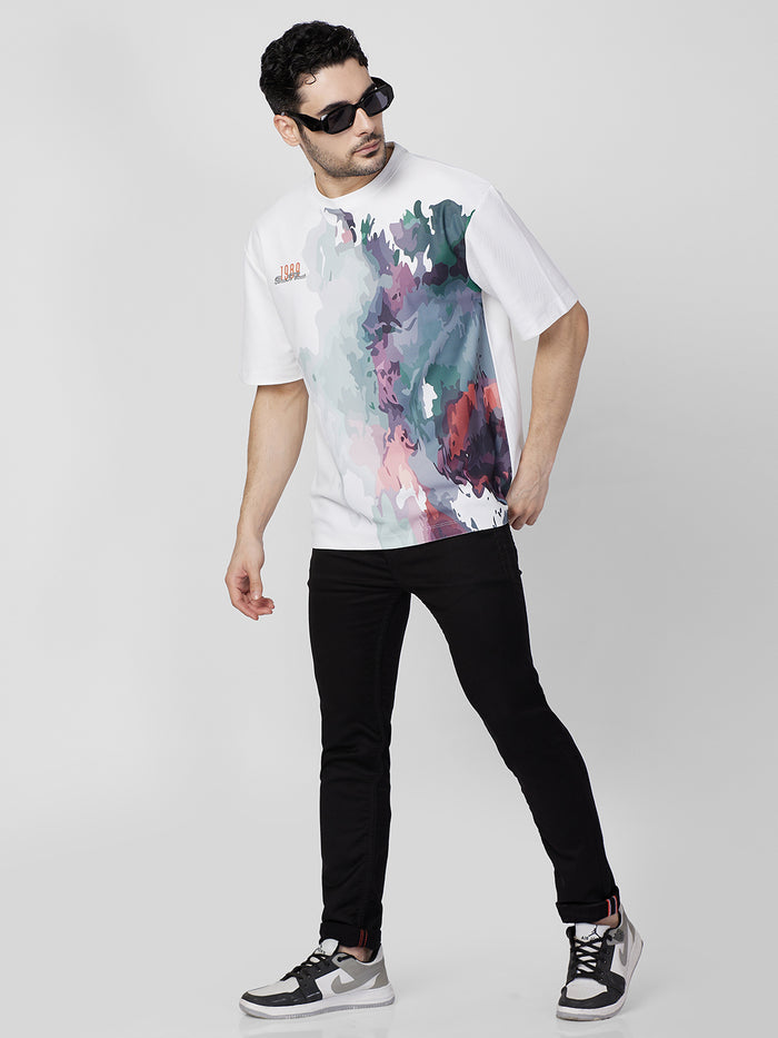 Killer Men White Printed Round Neck T-Shirts