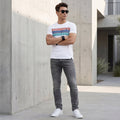 Killer Men White Printed Slim Fit T-Shirt