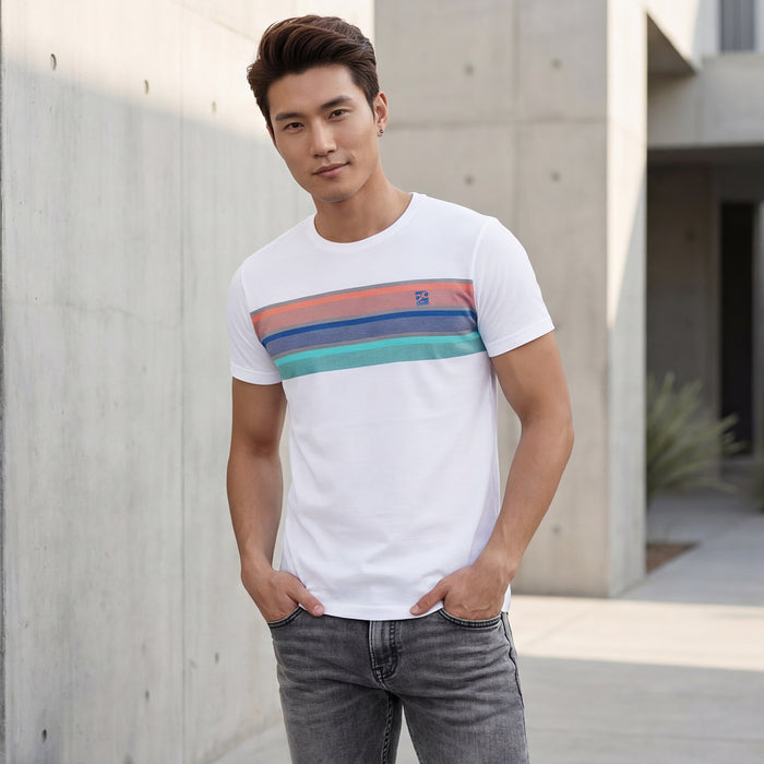 Killer Men White Printed Slim Fit T-Shirt