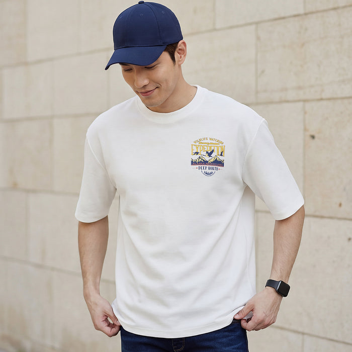 Killer Men White Printed Slim Fit T-Shirt