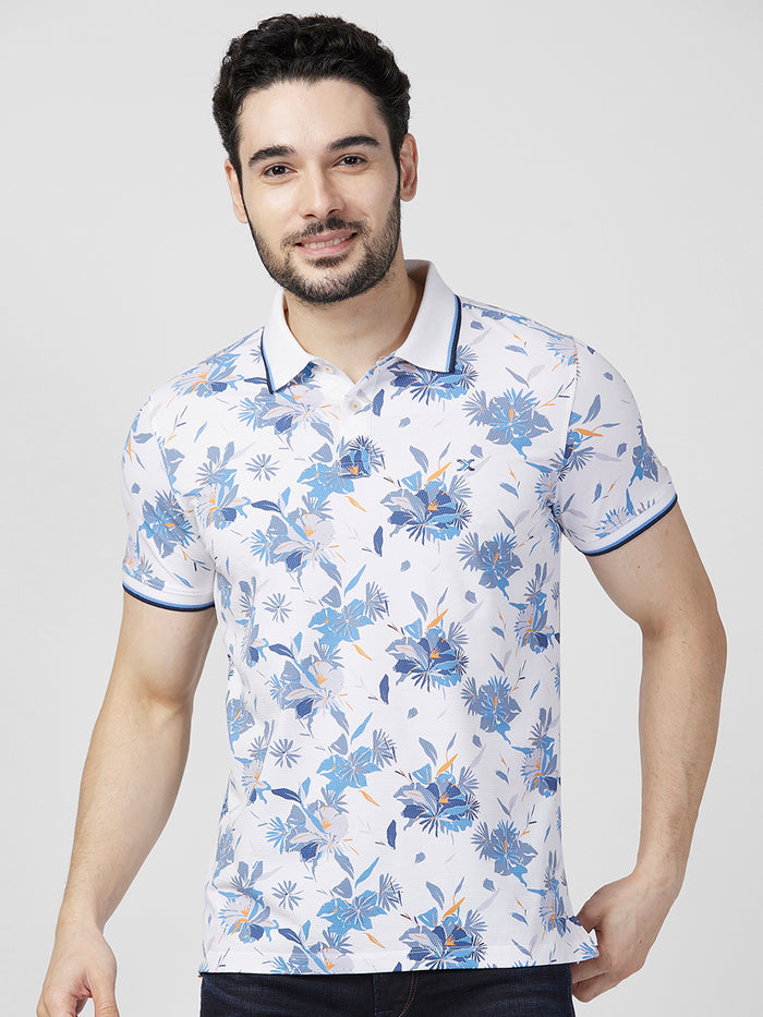 Killer Men White Printed Slim Fit T-Shirts