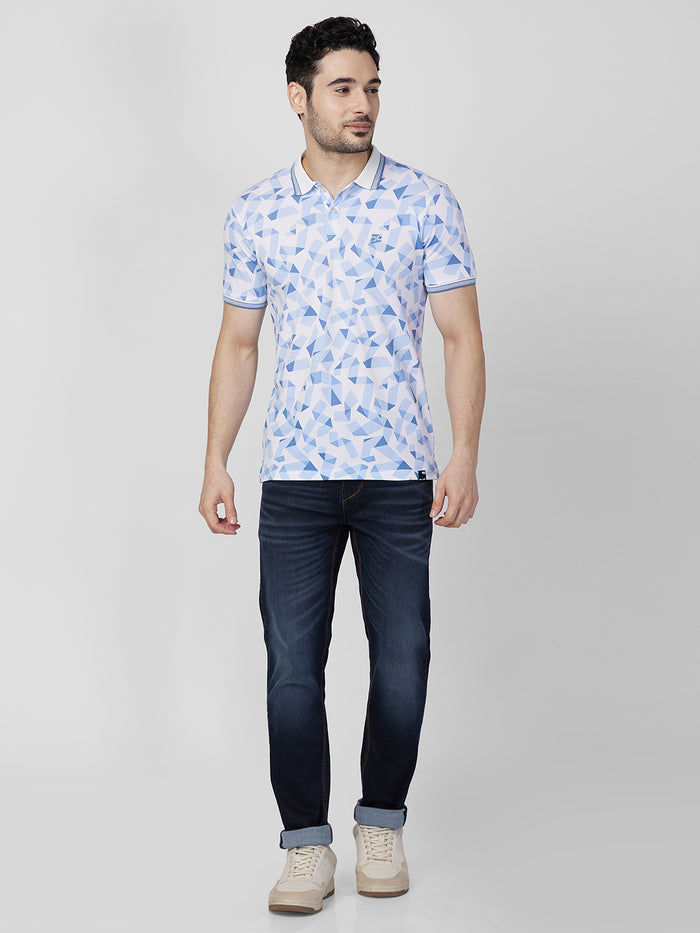 Killer Men White Printed Slim Fit T-Shirts