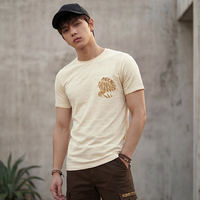 Killer Men Yellow Printed Slim Fit T-Shirts