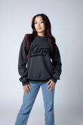 Kings Script Tonal Black Base Sweater Crewneck