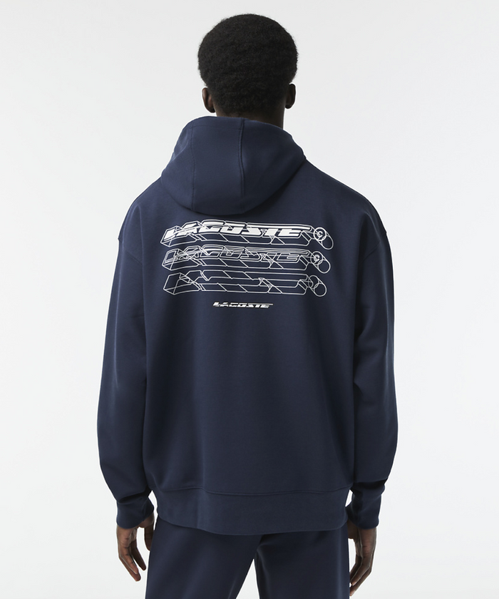 Lacoste Active Logo Back Hoodie (Blue Night)