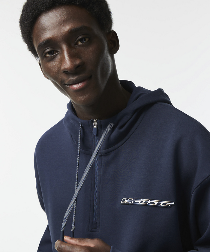 Lacoste Active Logo Back Hoodie (Blue Night)