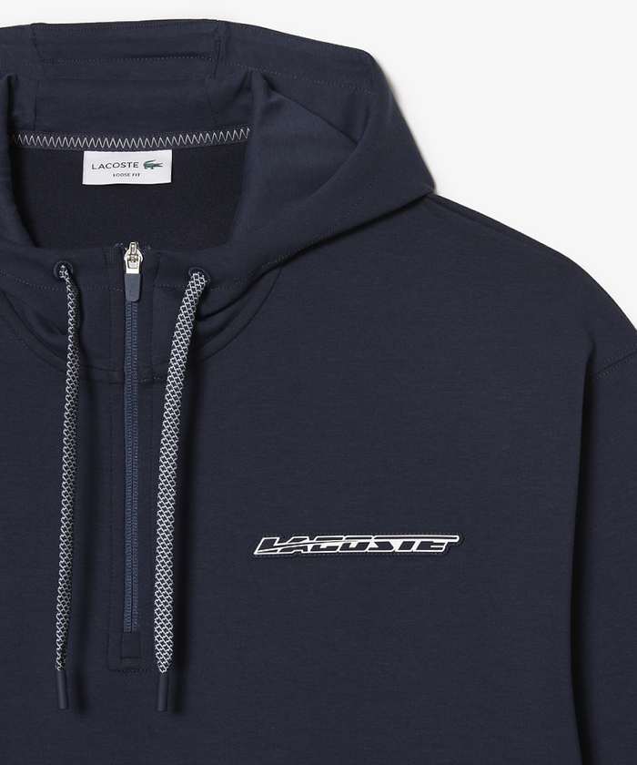 Lacoste Active Logo Back Hoodie (Blue Night)