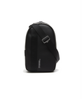 Lacoste Compact Split Calfskin Leather Bag (Black Noir)