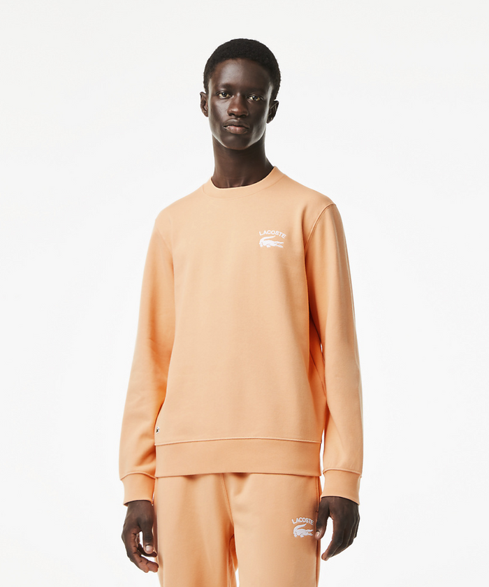 Lacoste Soft Branding Crew Neck Sweater (Light Orange)