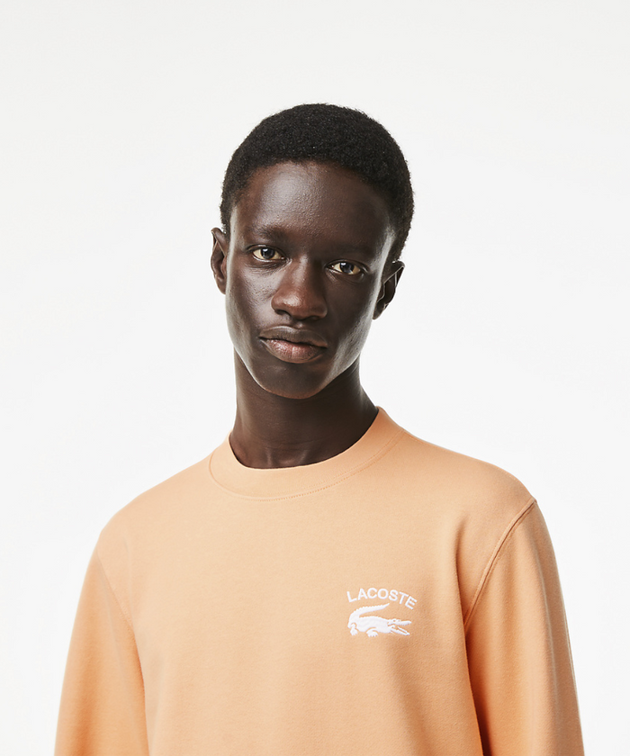 Lacoste Soft Branding Crew Neck Sweater (Light Orange)