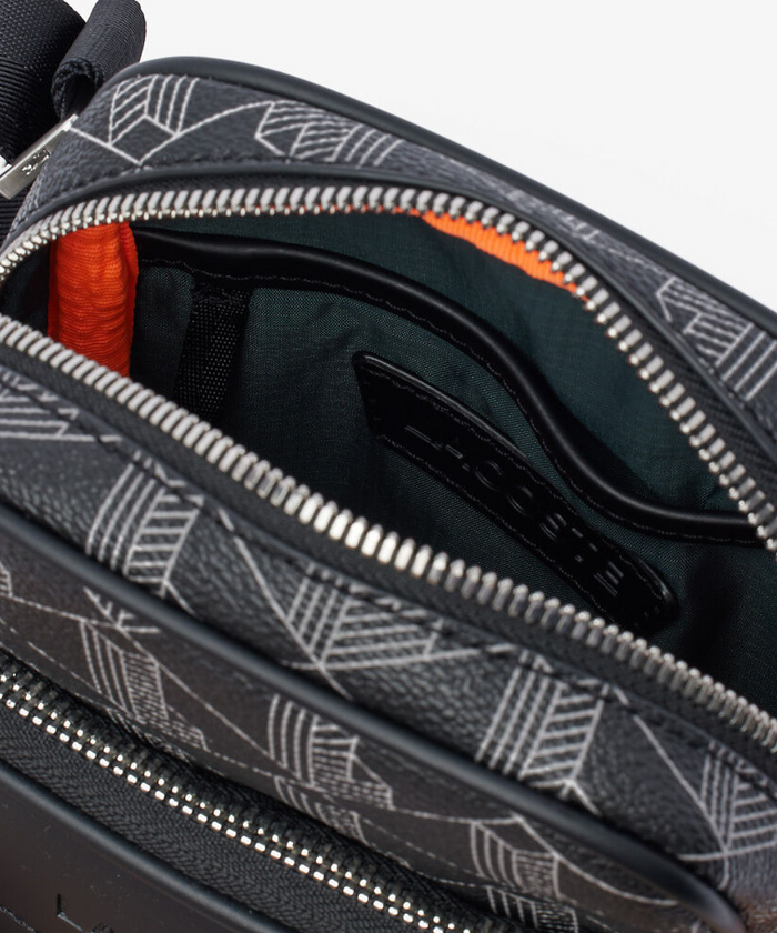Lacoste The Blend Monogram S Crossover Bag (Noir)