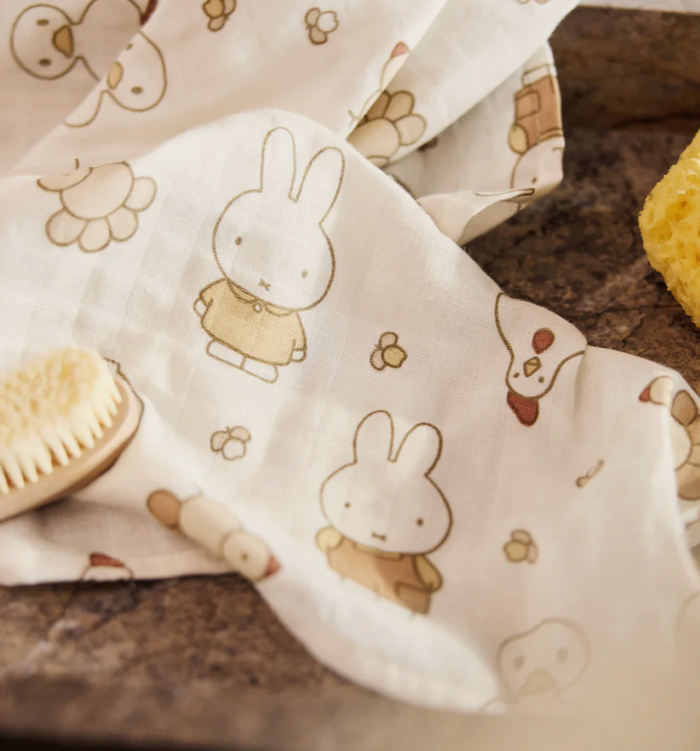 Langes gaze de coton | 115cm | Miffy Family Farm