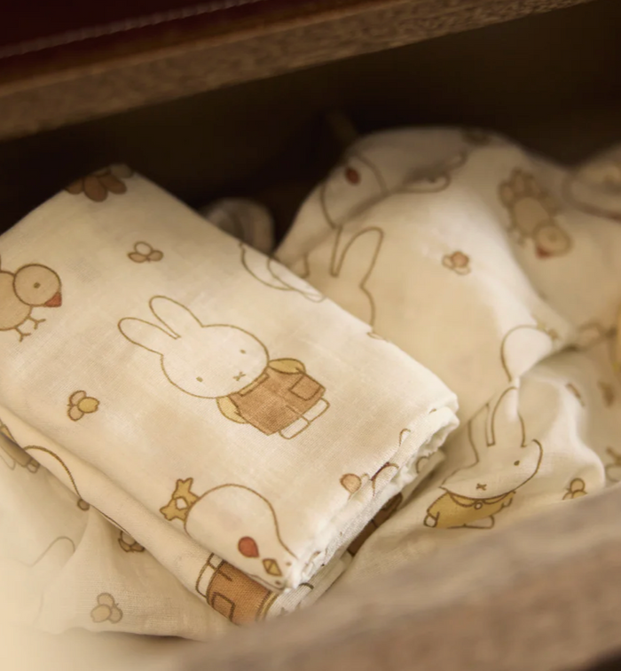 Langes gaze de coton | 115cm | Miffy Family Farm