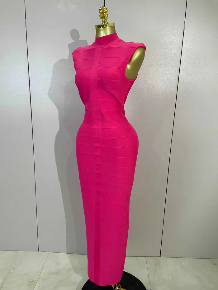 Lauren Sleeveless Bodycon Bandage Maxi Dress