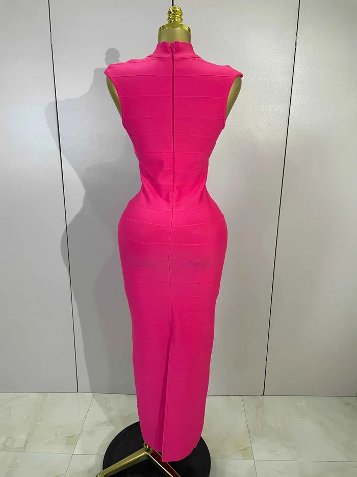 Lauren Sleeveless Bodycon Bandage Maxi Dress
