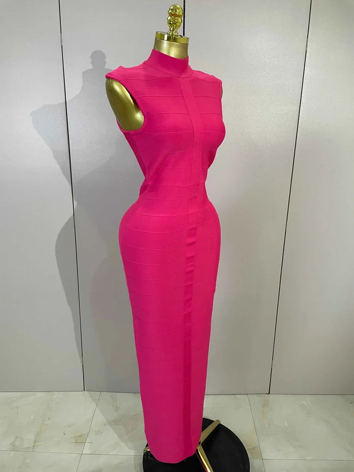 Lauren Sleeveless Bodycon Bandage Maxi Dress