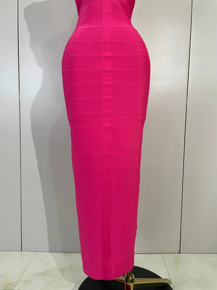Look elegant in the Lauren sleeveless bodycon bandage maxi dress. Perfect for weddings, cocktail parties, birthdays, and formal evening events.