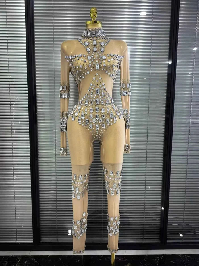 Leilany Diamond-Embellished Slim-Fit Jumpsuit