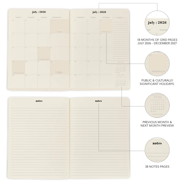 Lemons 18-Month Monthly Planner