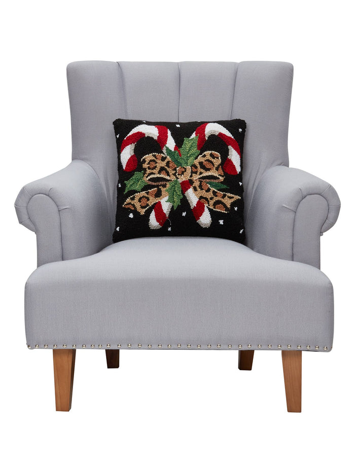 Leopard Candy Canes Hook Pillow
